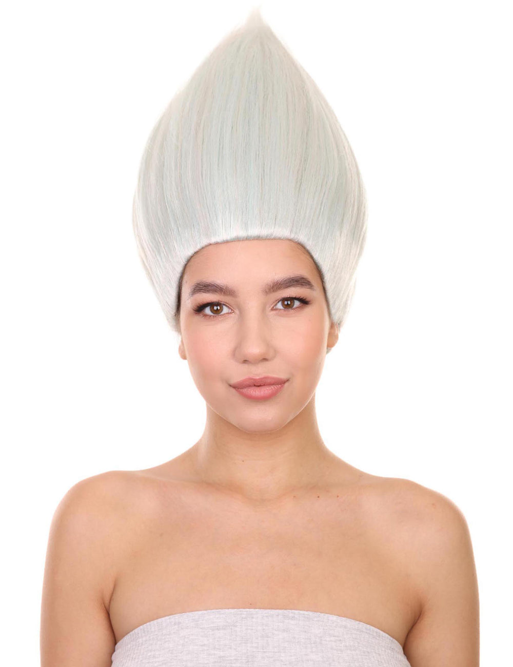 Wigs2you ハロウィン パーティー プレミアム レディース H-595 トロールズ ウィッグ シルバー ホワイト