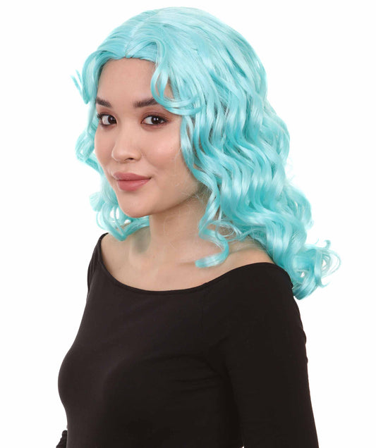 Wigs2you ハロウィンパーティープレミアム レディース H-1088 アリスウィッグ 鏡の国のアリス ブルーレイク色