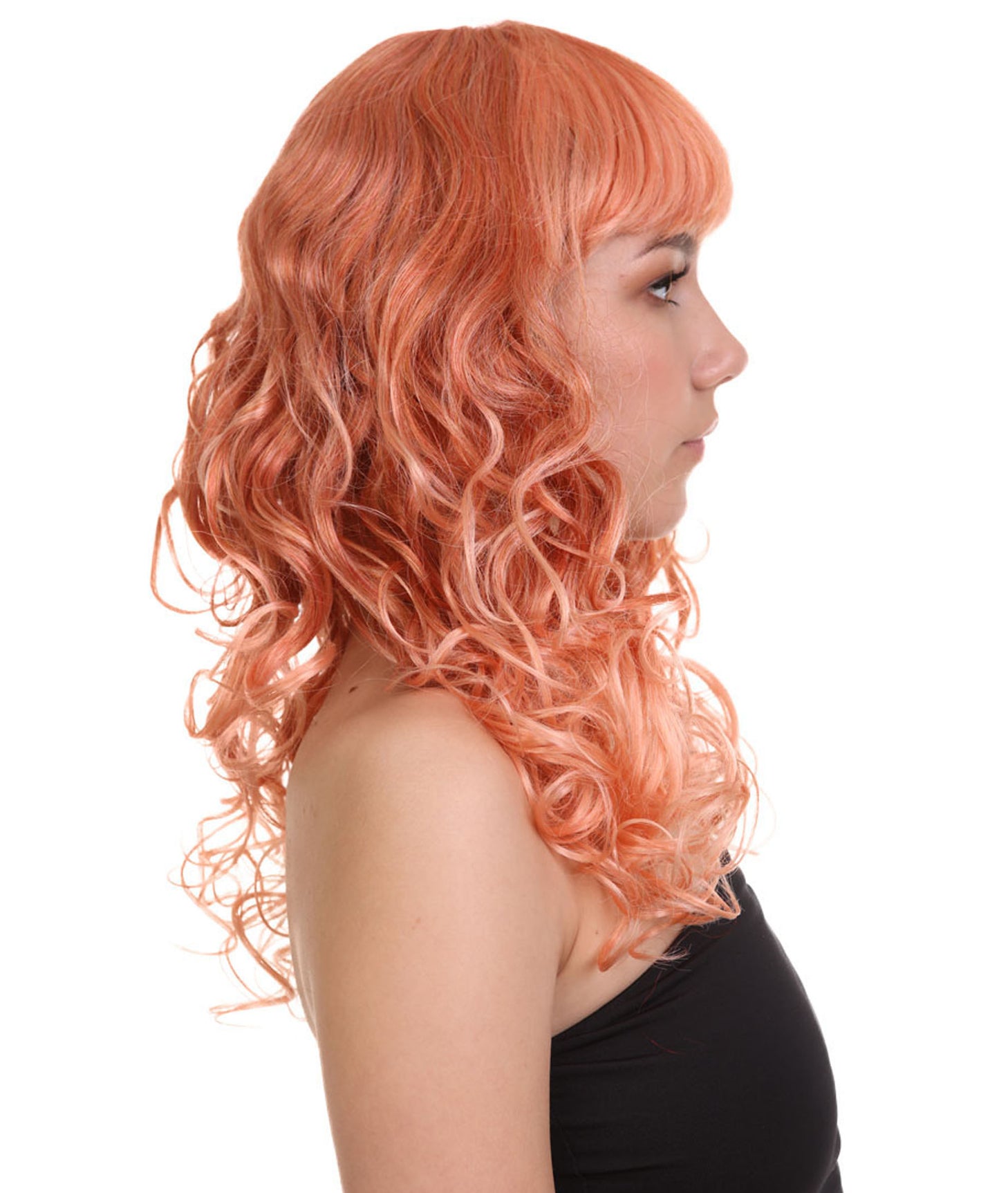 Wigs2you ハロウィンパーティー プレミアム レディース H-999 着用しやすい ベラウィッグ ピーチカラー