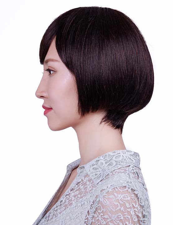 30歳〜40歳 若者の短い HT-022 100% ヒューマンヘア ナチュラルエレガンス ハンドタイド ヒューマンヘア束