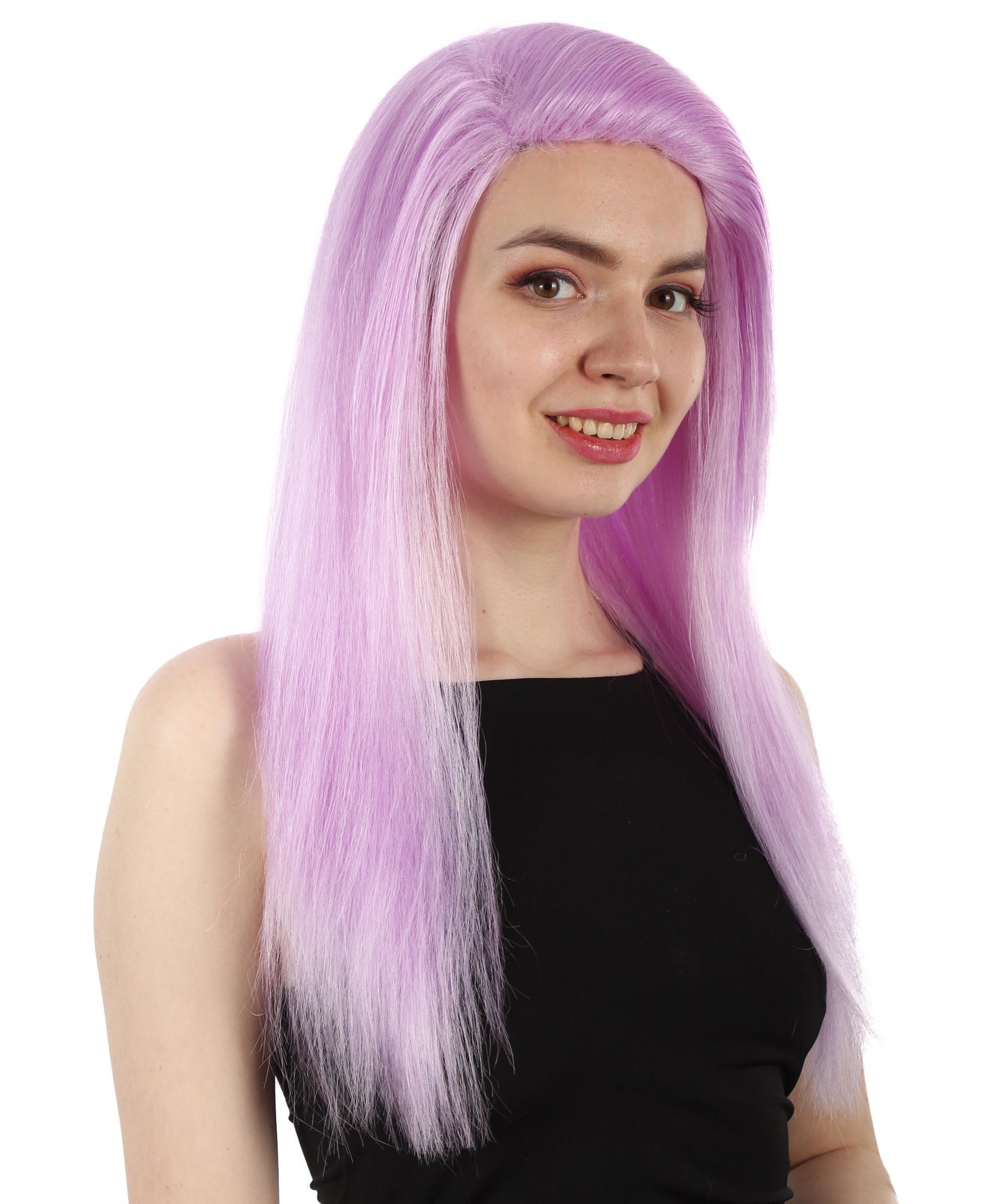 女性用ロングストレートサイドパートコスプレウィッグ ライトパープル H-5220_13 ファンシースタイル プレミアムハロウィンパーティーウィッグコレクション