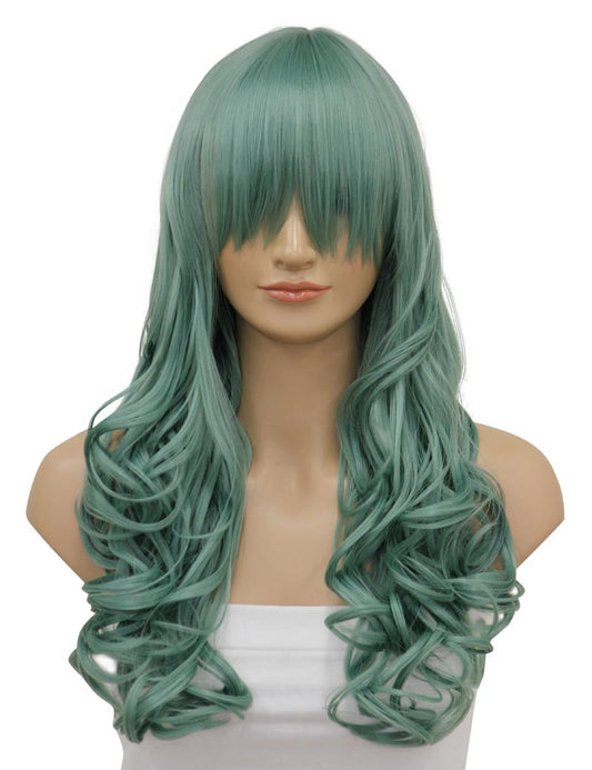 レディースファッション C-003 ロングウェービー C-ライトピンク コスプレ ヒートスタイルウィッグ