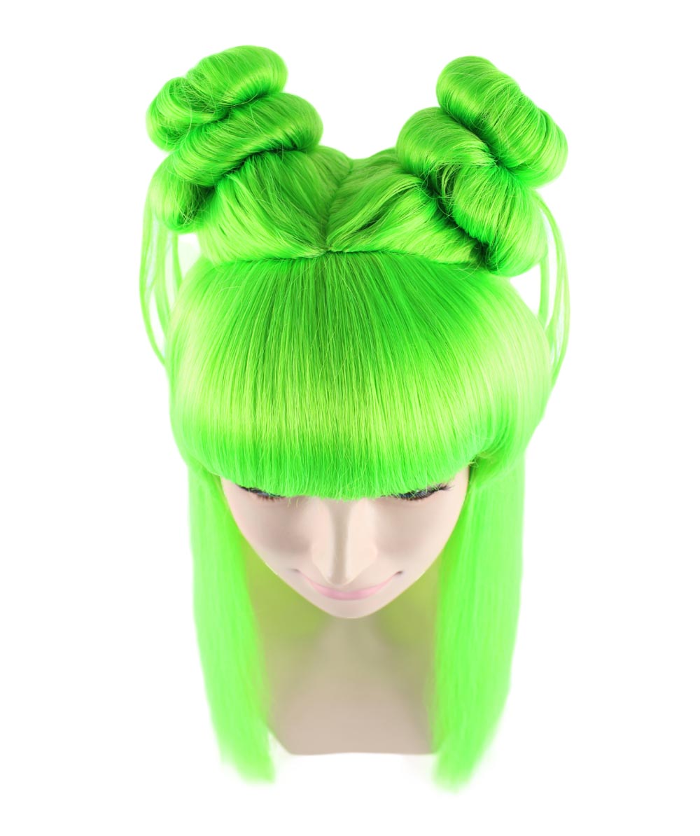 Wigs2you ハロウィン パーティー プレミアム レディース H-1201 快適なフィット感のライム アジアン プリンセス ウィッグ
