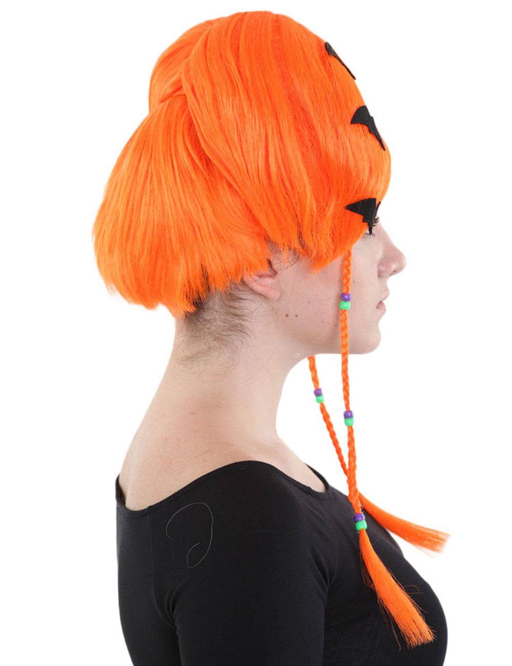 Wigs2you ハロウィンパーティープレミアム レディース H-695 バットエンジェルウィッグ ネオンオレンジカラー