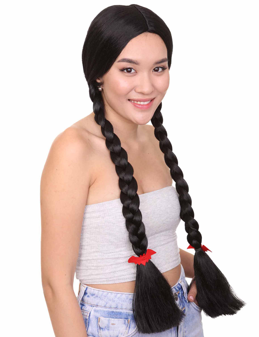 Wigs2you ハロウィンパーティープレミアムレディース H-1474 美しいルックを手に入れよう!ゴシックスクールガールのピグテールスタイルのウィッグ