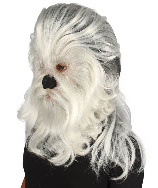 大人 男女兼用 長い毛深い戦士 エイプ軍の指導者 抵抗戦士 グレー コスプレウィッグ H-5153 ハロウィンに最適 通気性のある合成繊維