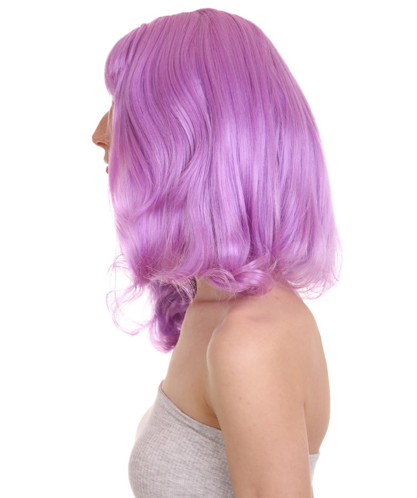 Wigs2you ハロウィン パーティー プレミアム レディース H-1281 着けやすい 快適なフィット感 パープル ページボーイ ウィッグ
