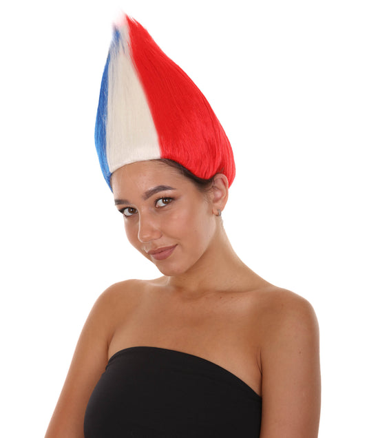 Wigs2you ハロウィンパーティープレミアム H-1791 着け心地が良い とても快適 女性用コスプレウィッグ フランス国旗 トロールズスタイル
