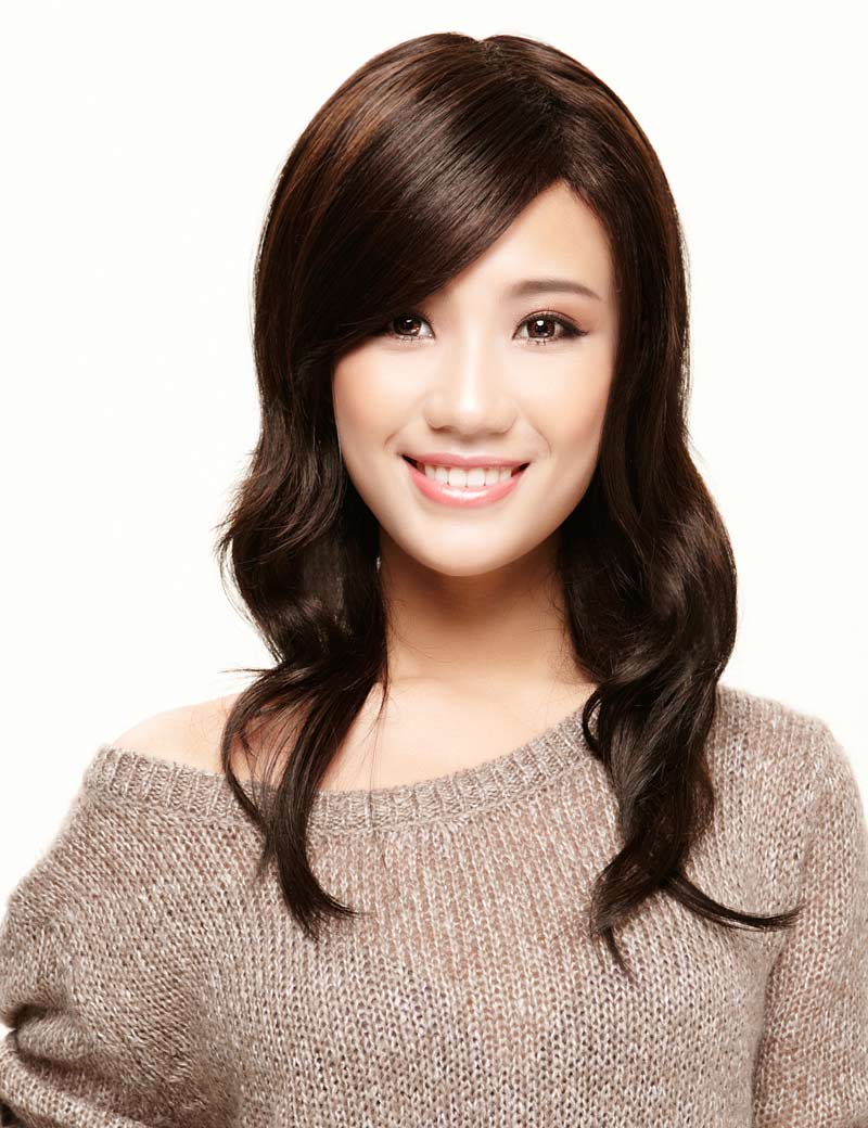 不動の人気!お嬢様ロングスタイルです! 前髪ロングで大人っぽさも兼ねそろえたナチュラルなウィッグです ウィッグネット付き W-535