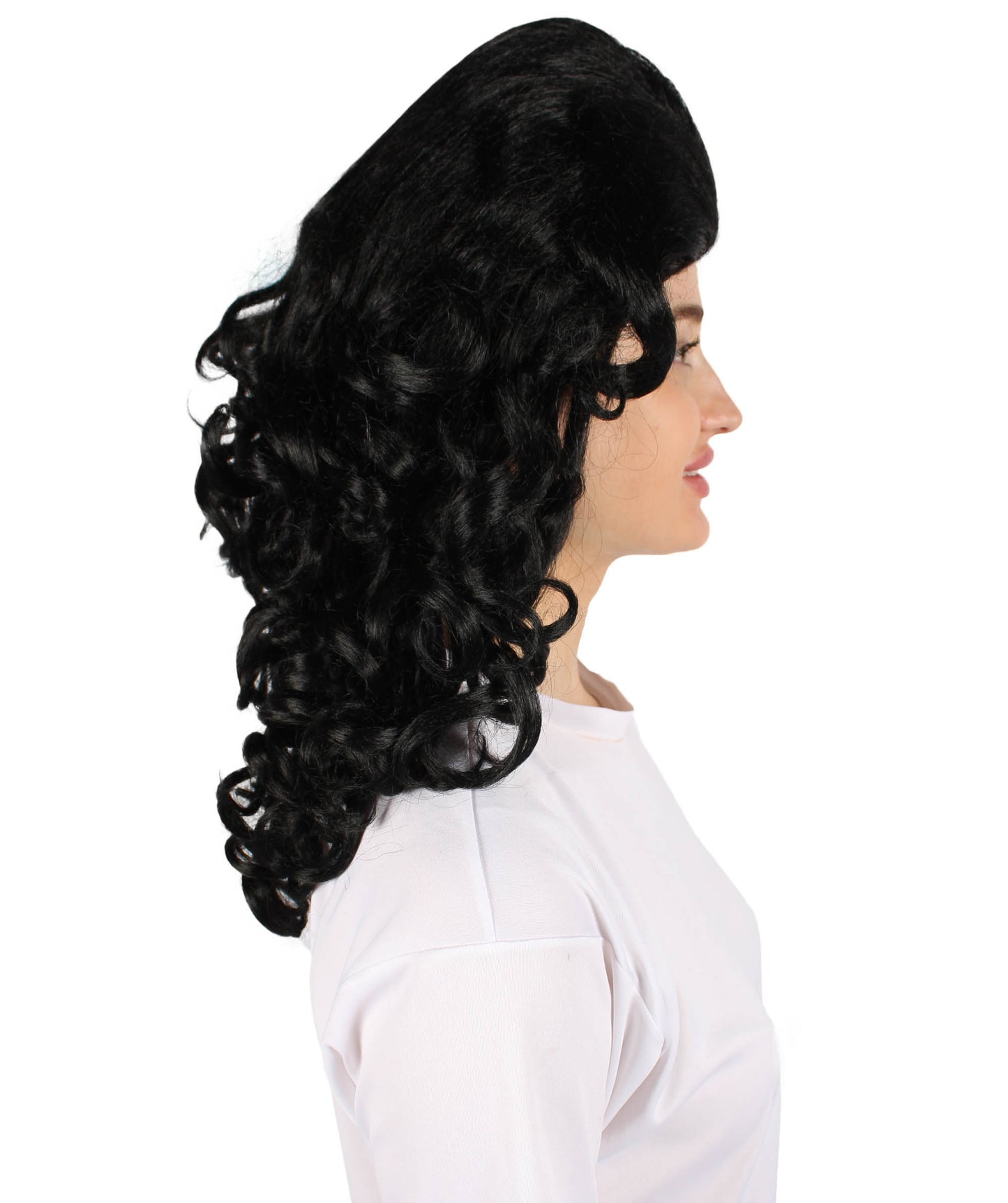 女性用トロールロングカーリーウィッグ ブラック H-5247_BLK ファンシースタイル プレミアムハロウィンパーティーウィッグコレクション