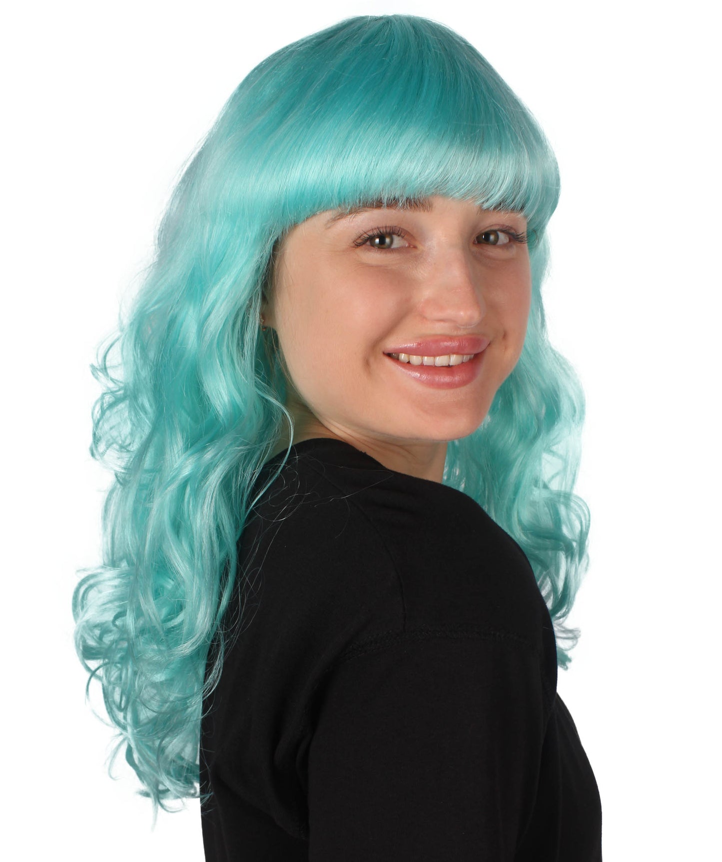 Wigs2you ハロウィンパーティープレミアム H-819 バットマン 女性ジョーカーウィッグ ブルーレイク色