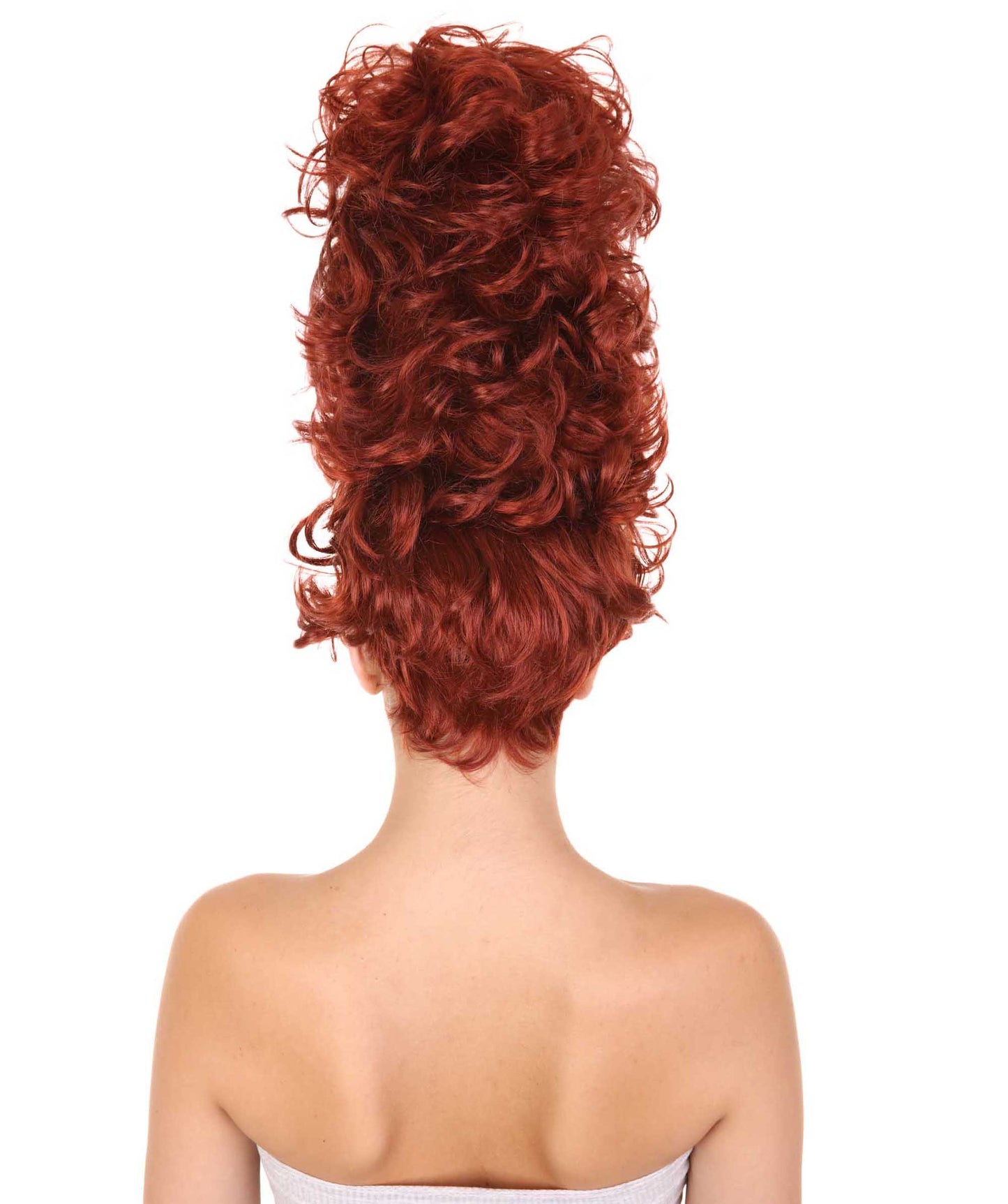 レディース ジャイアントビーハイブブラウンウィッグ H-4197 ヴィンテージウィッグ プレミアム通気性キャップレスキャップ