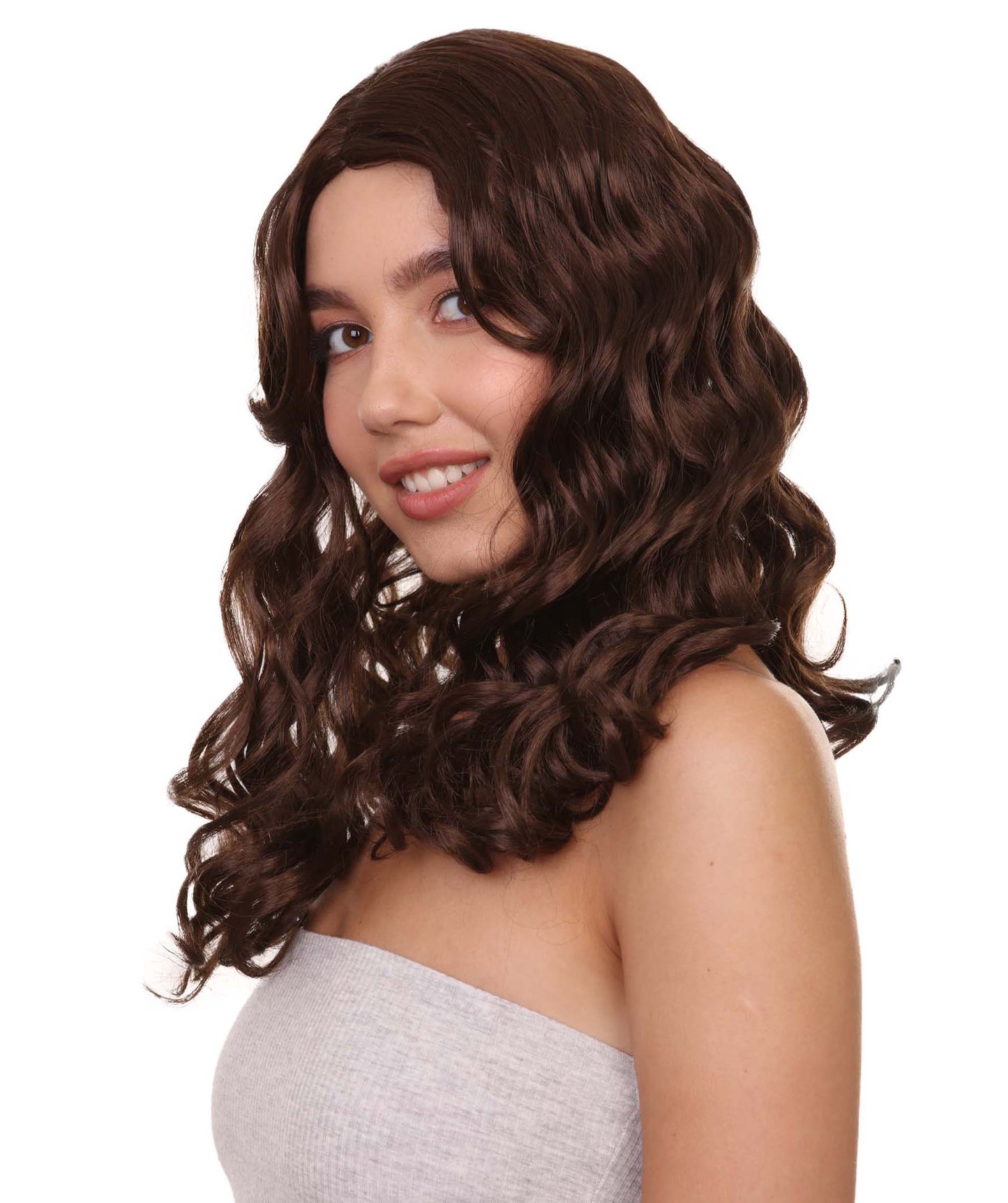 Wigs2you ハロウィンパーティー プレミアム レディース H-1107 とても着け心地の良いアリスウィッグ 鏡の国のアリス ブラウン色