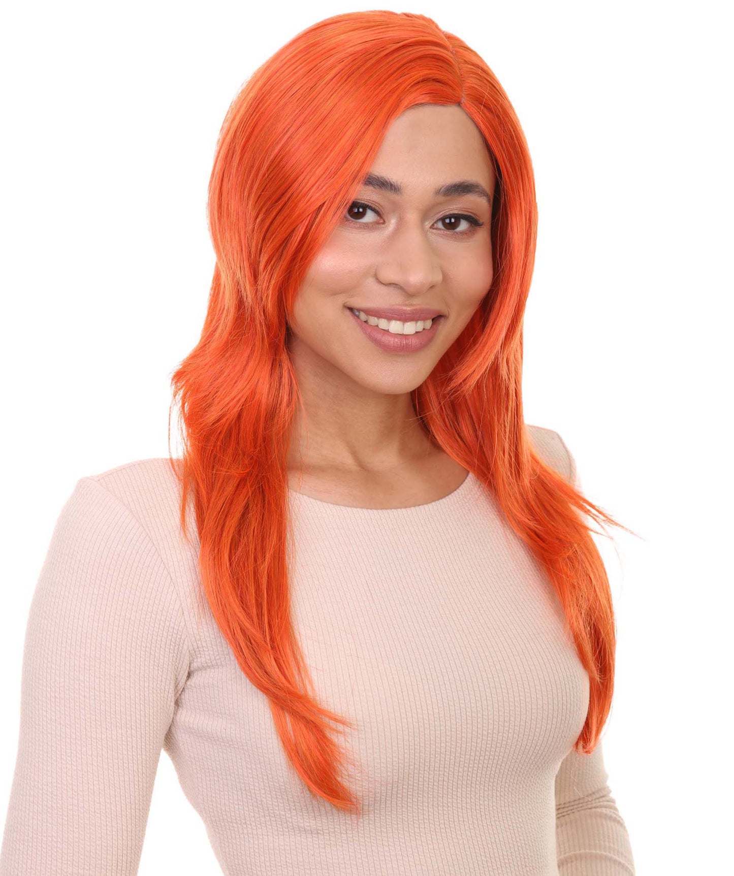 Wigs2you ハロウィンパーティー プレミアム レディース H-931 3レイヤーのパーティーガールウィッグ オレンジ色