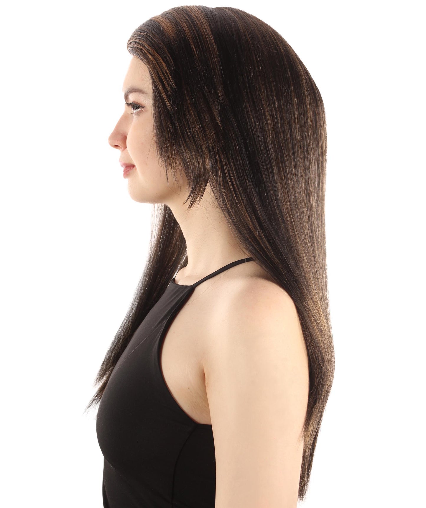 女性用ロングストレートサイドパートコスプレウィッグ オーバーンブロンド H-5220_27 ファンシースタイル プレミアムハロウィンパーティーウィッグコレクション