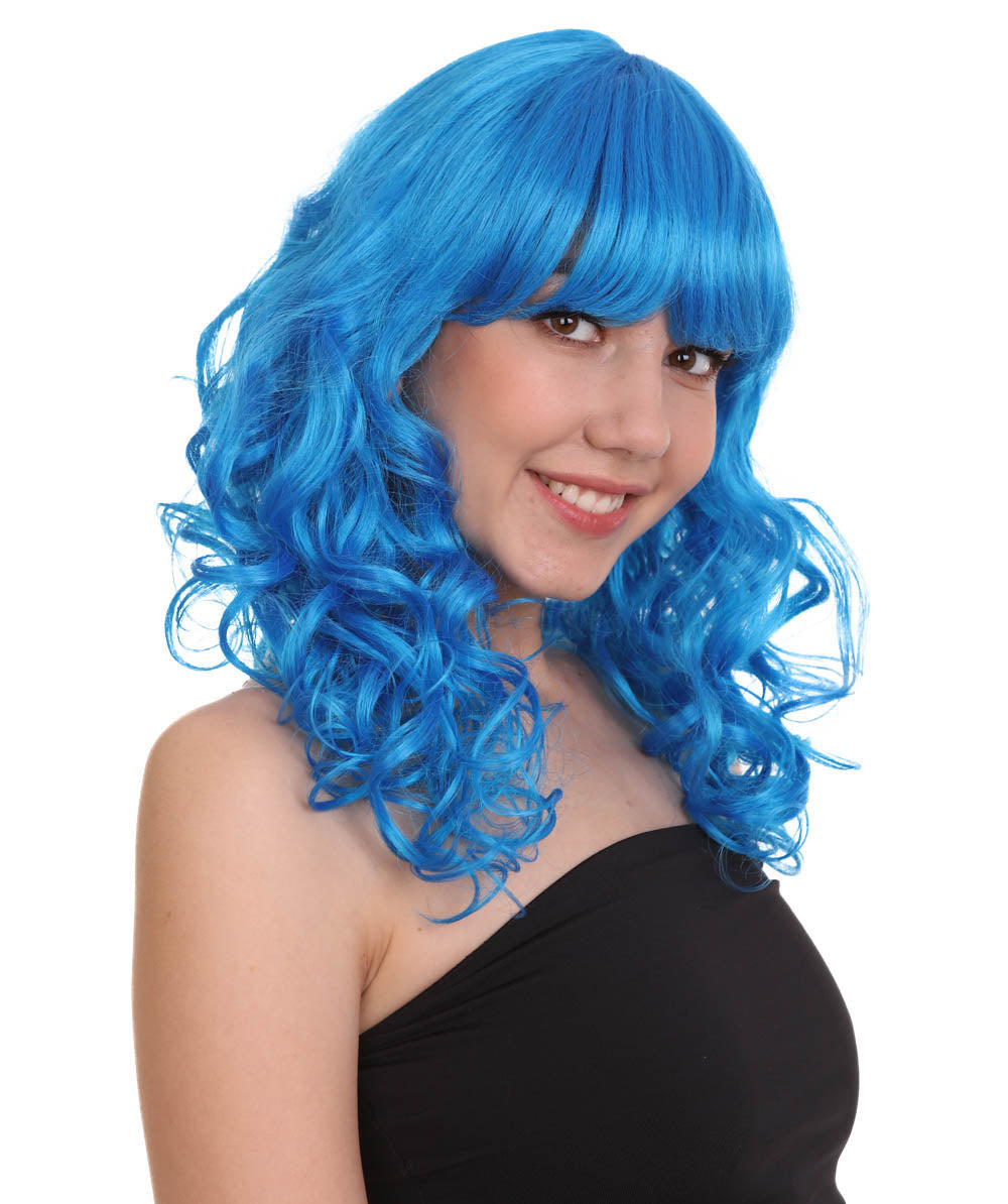 Wigs2you ハロウィンパーティープレミアムレディース H-1003 着用しやすい ベラウィッグ ロイヤルブルー色