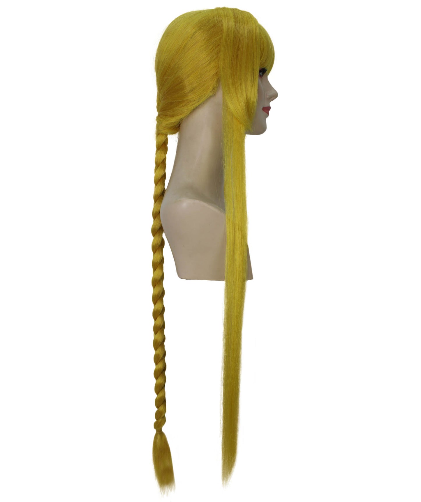 レディース H-5993 ロング ブロンド コスプレウィッグ ハロウィンに最適 難燃性合成繊維
