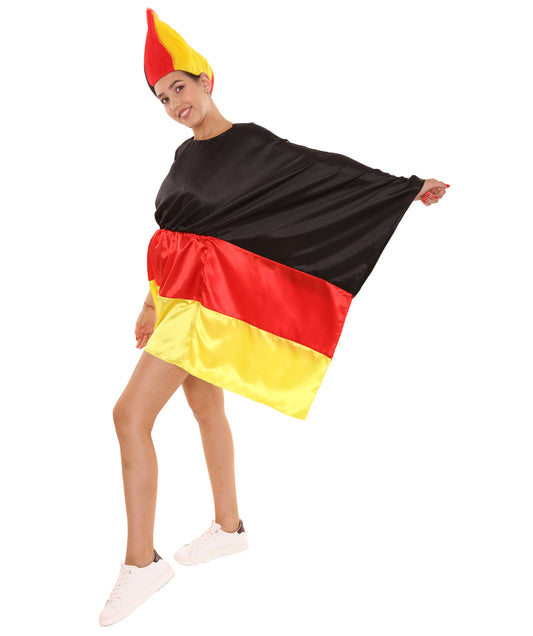 大人用女性の JCO-225 祝賀 ドイツ国旗 ドレス コスチューム パトリオティック コスプレコスチューム