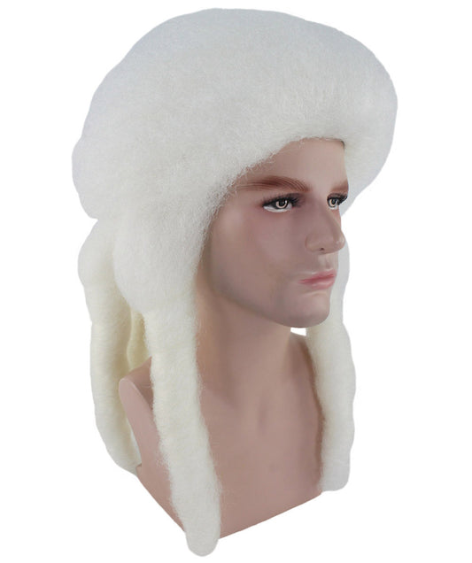 男性用コロニアルホワイト歴史的ウィッグ H-4340 プレミアム通気性キャップレスキャップ