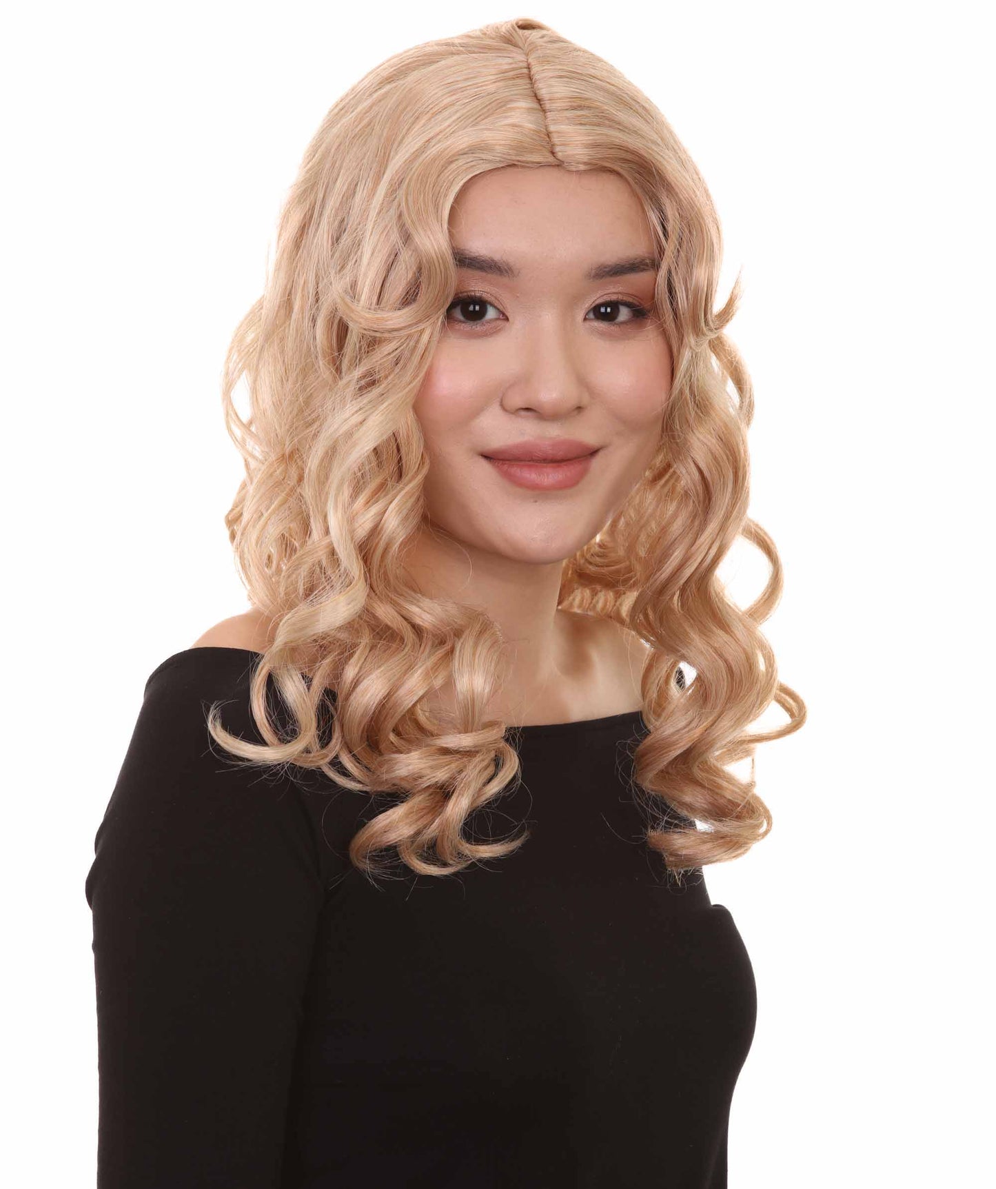 Wigs2you ハロウィンパーティー プレミアム レディース H-1103 とても快適なアリスウィッグ 鏡の国のアリス ゴールデンブロンドカラー