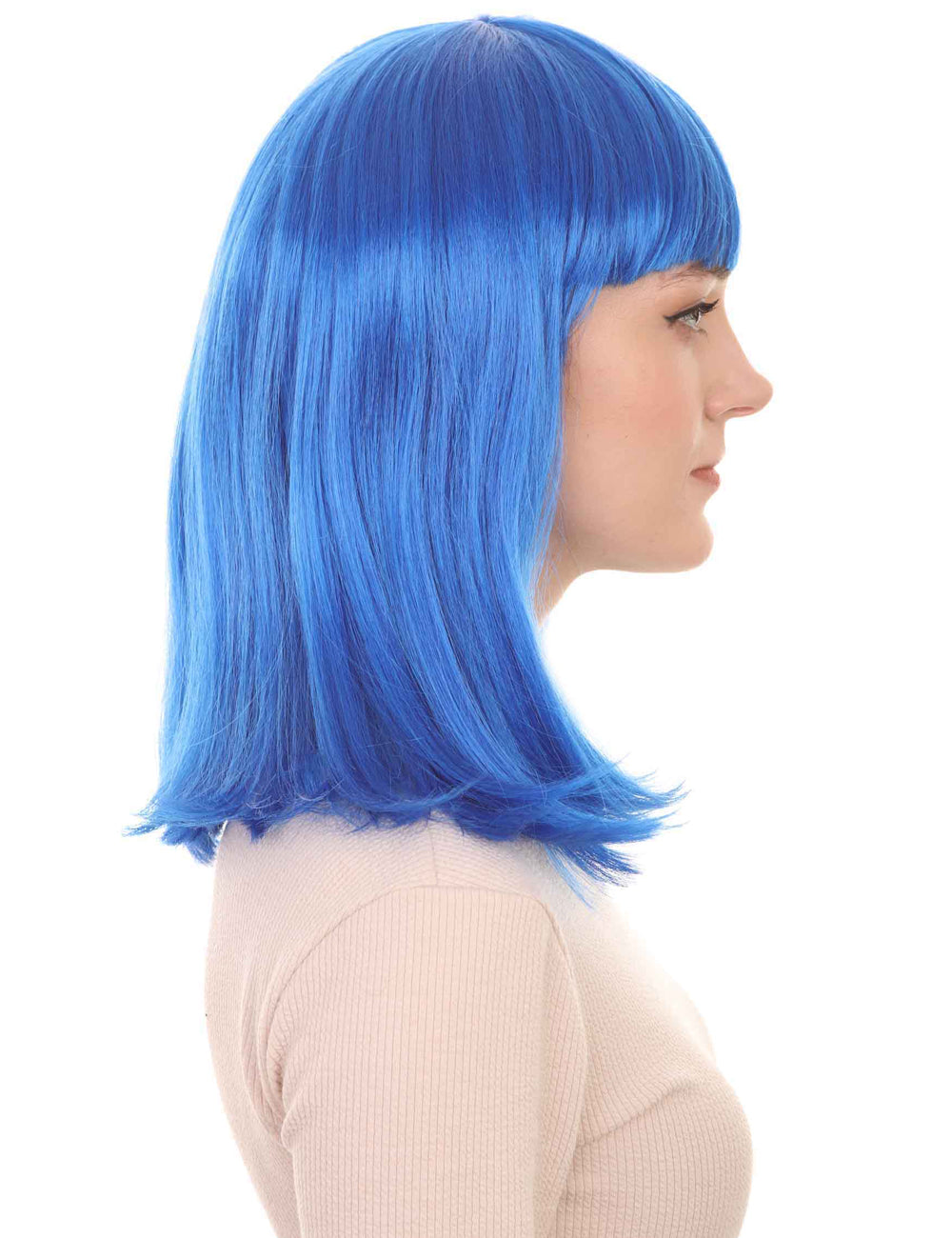 Wigs2you ハロウィン パーティー プレミアム レディース H-1378 着けやすい 快適なフィット感 ロングボブ ダークブルー ウィッグ