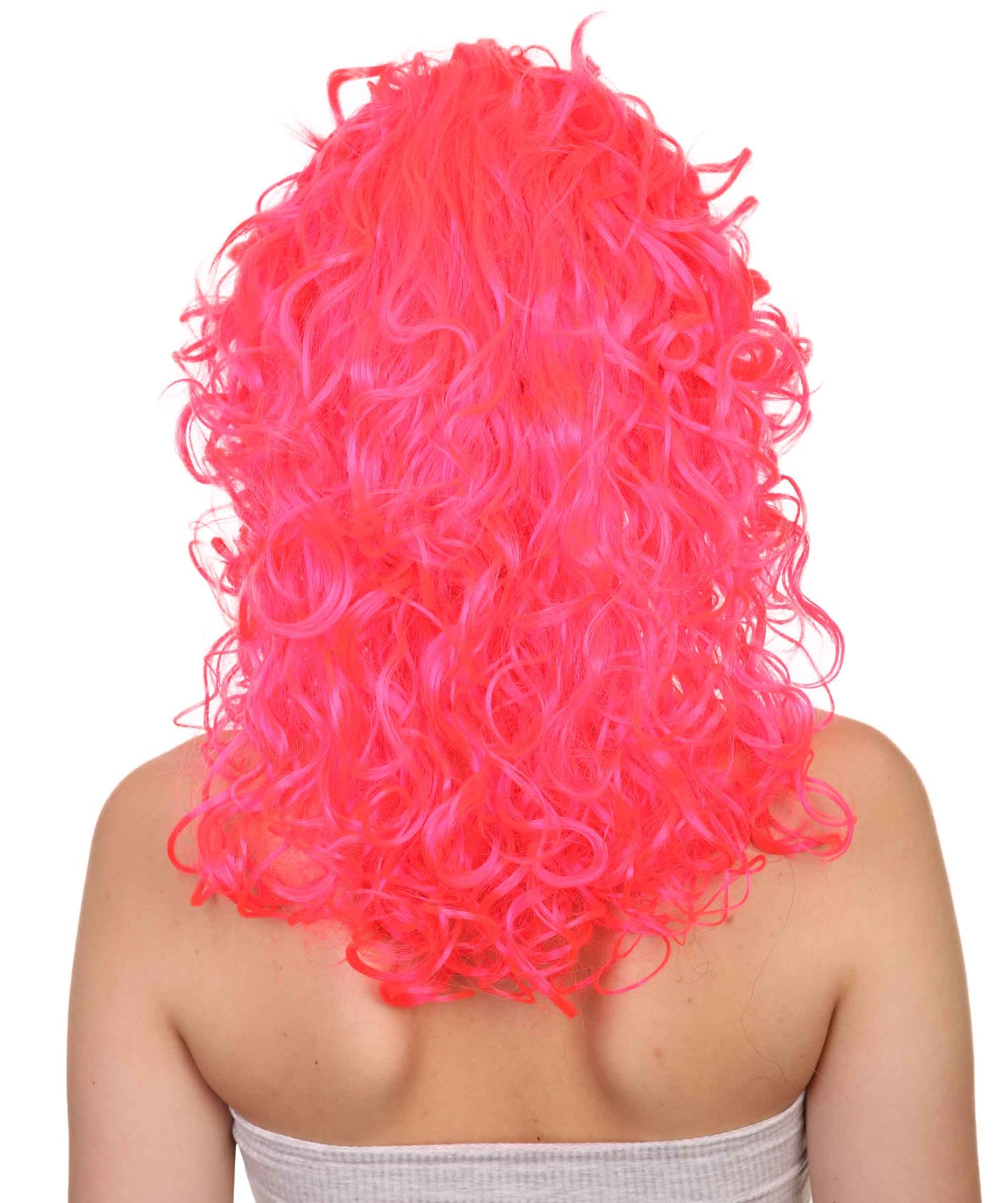 Wigs2you ハロウィンパーティープレミアムレディース H-1731 華やかに見えるピンアップガール ネオンピンクウィッグ
