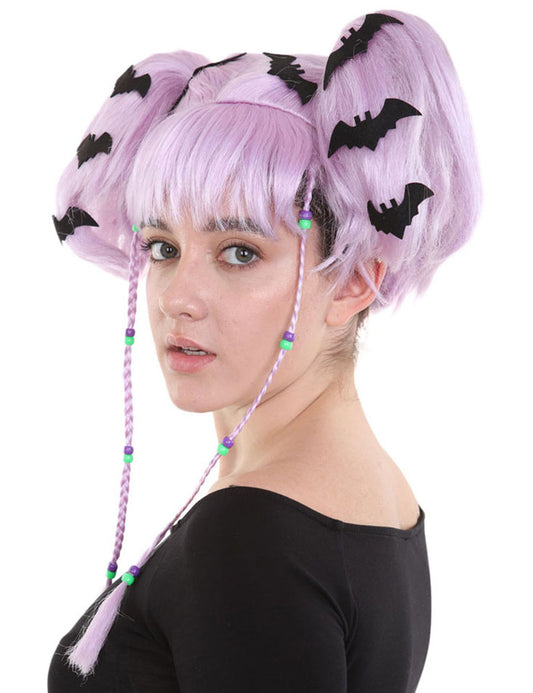 Wigs2you ハロウィンパーティー プレミアム レディース H-711 バットエンジェルウィッグ Lt パープルカラー
