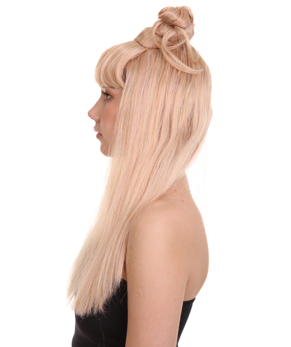 Wigs2you ハロウィン パーティー プレミアム レディース H-1216 快適なフィット感のゴールデン ブロンド アジアン プリンセス ウィッグ