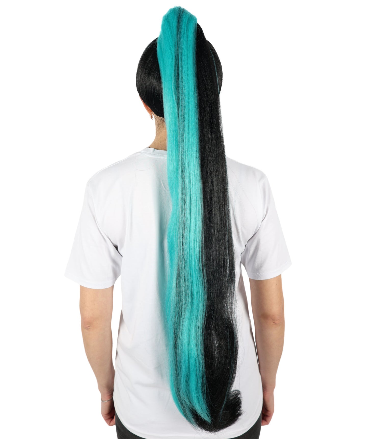 Wigs2you 大人女性 H-6877 LOL KDA The Baddest Kai'Sa コスプレウィッグ ロングポニーテール ハロウィンパーティーコスチュームウィッグ ハロウィンやテーマパーティーに最適 調節可能で快適なフィット感