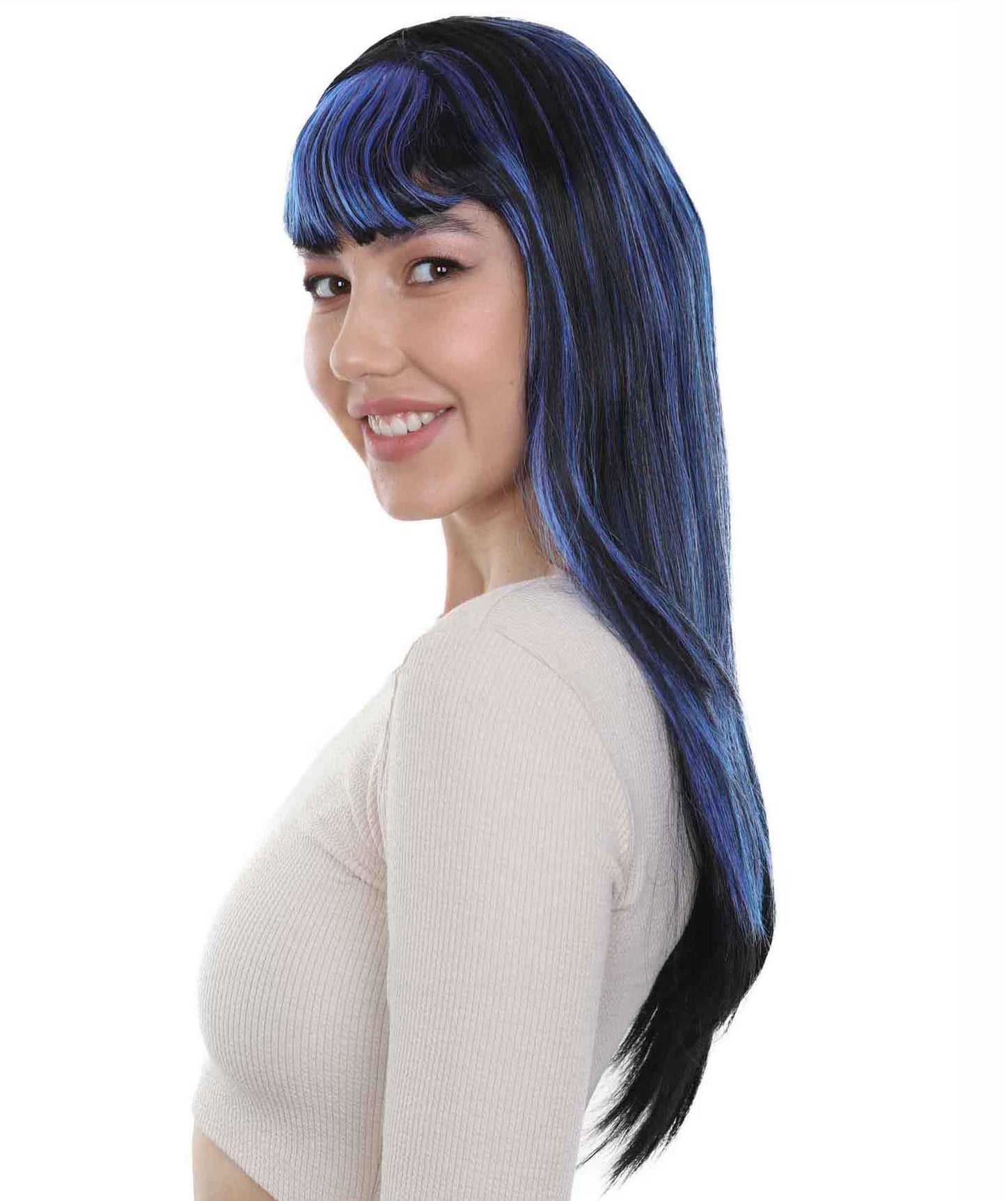 グラマーウィッチウィッグ H-2884 1 セクシーコスプレパーティーハロウィンウィッグ プレミアム通気性キャップレスキャップ