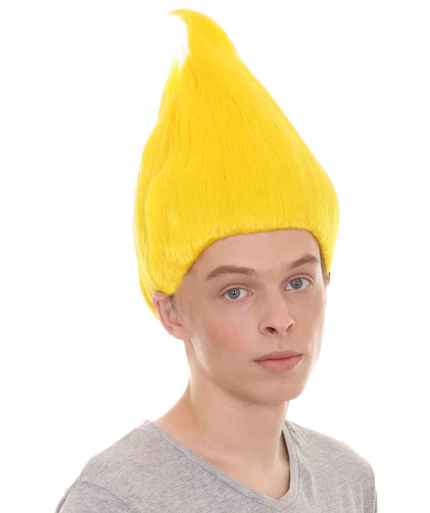Wigs2you ハロウィンパーティープレミアム メンズ H-634 トロールズウィッグ ネオンイエロー色
