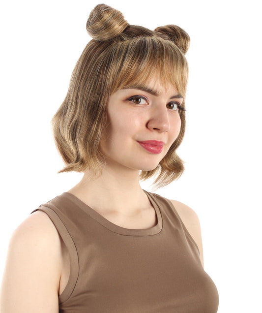 大人の女性用ショートダブルバンスペースギャラクシーウィッグ ミックスブロンド H-5376_22 女子会とグループコスチューム用ヘア