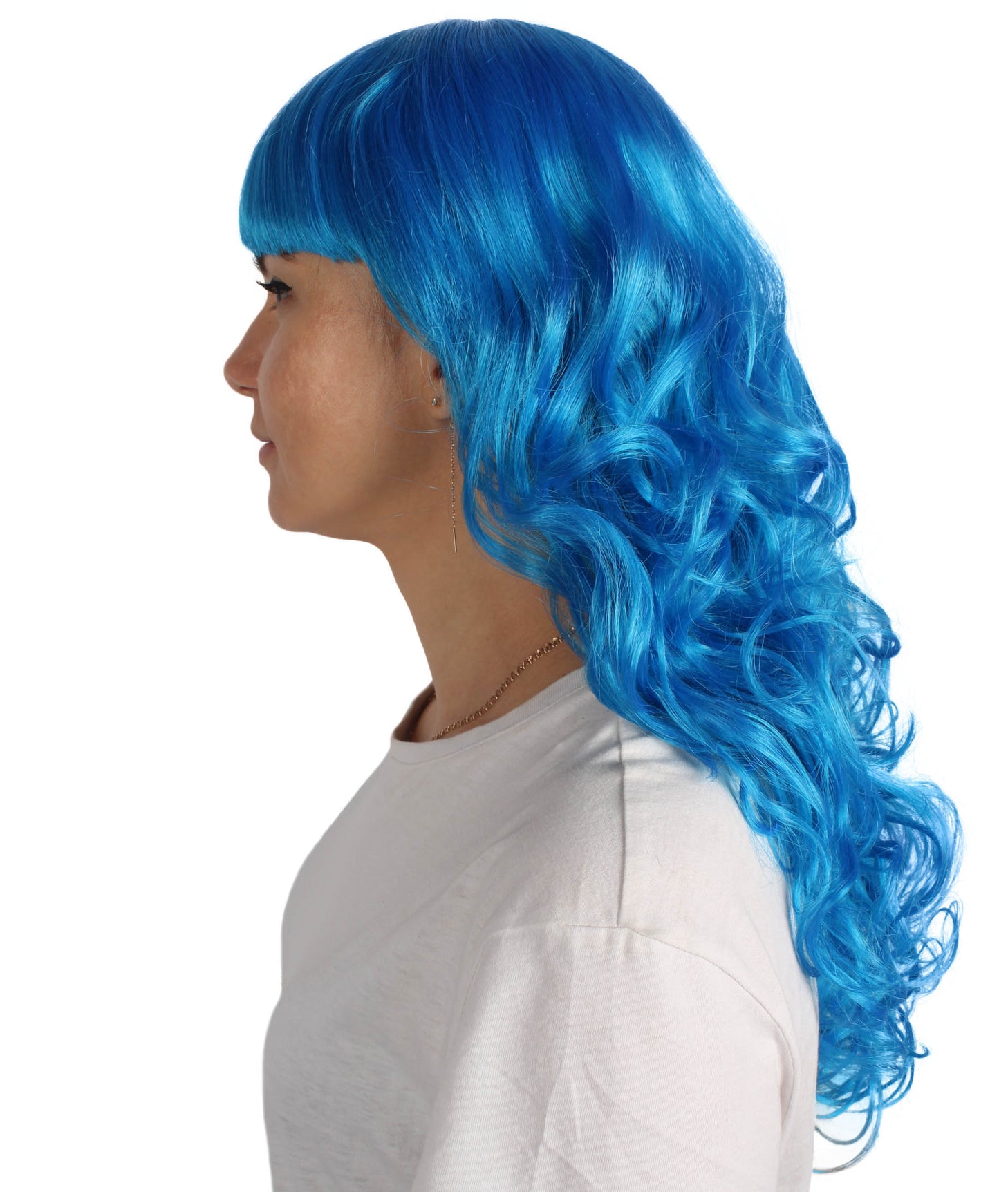 Wigs2you ハロウィン パーティー プレミアム H-818 バットマン 女性ジョーカー ウィッグ ロイヤルブルー色