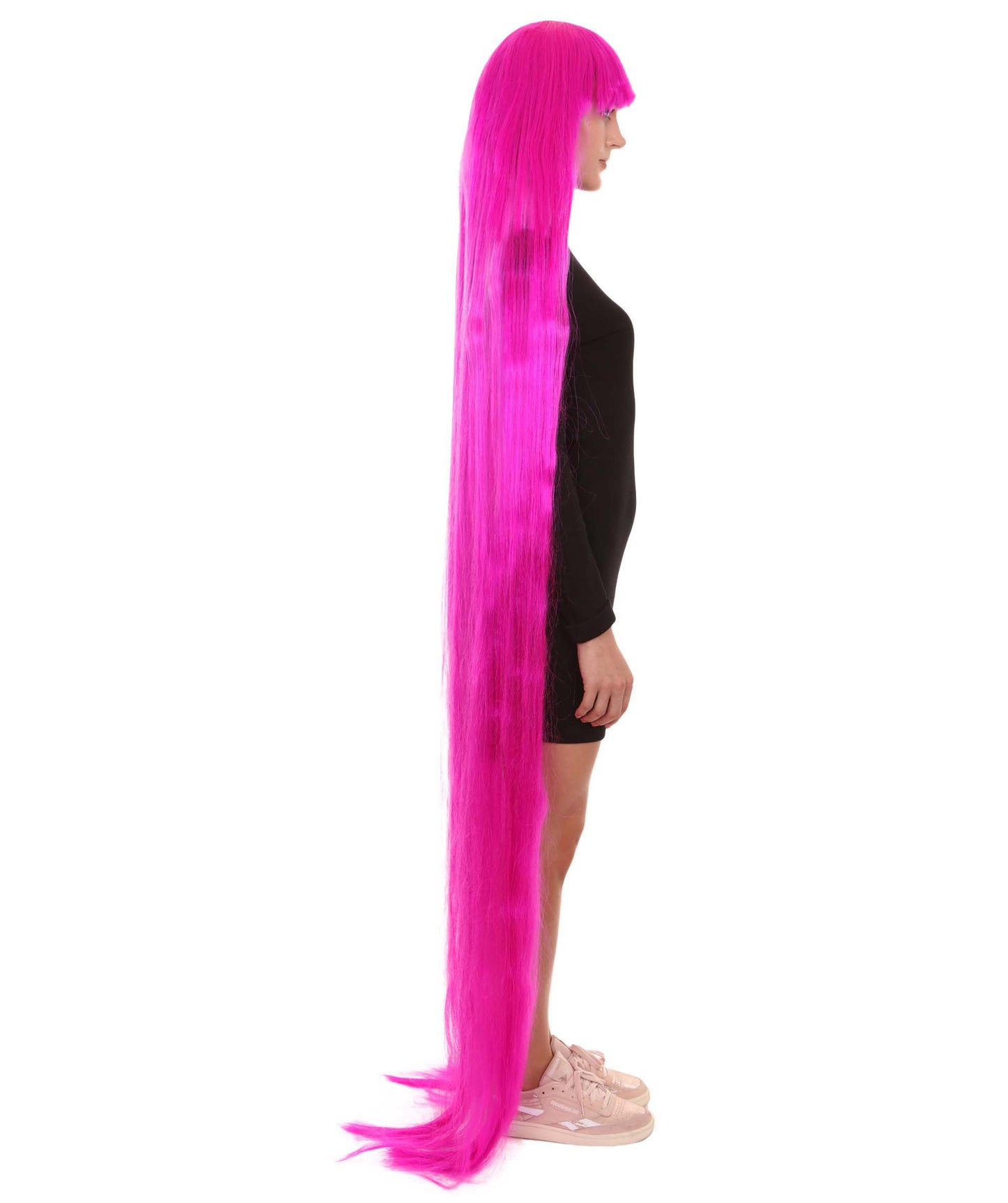 70エクストラロングネオンフューシャ女性用ウィッグコレクション H-3261 華やかなハロウィンウィッグ プレミアム通気性のあるキャップレスキャップ