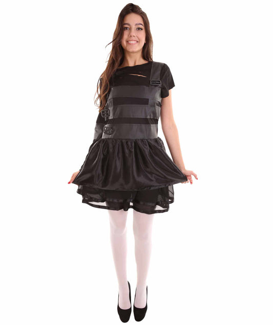 女性 JCO-457 のハサミマンコスチューム ブラックコスプレコスチューム