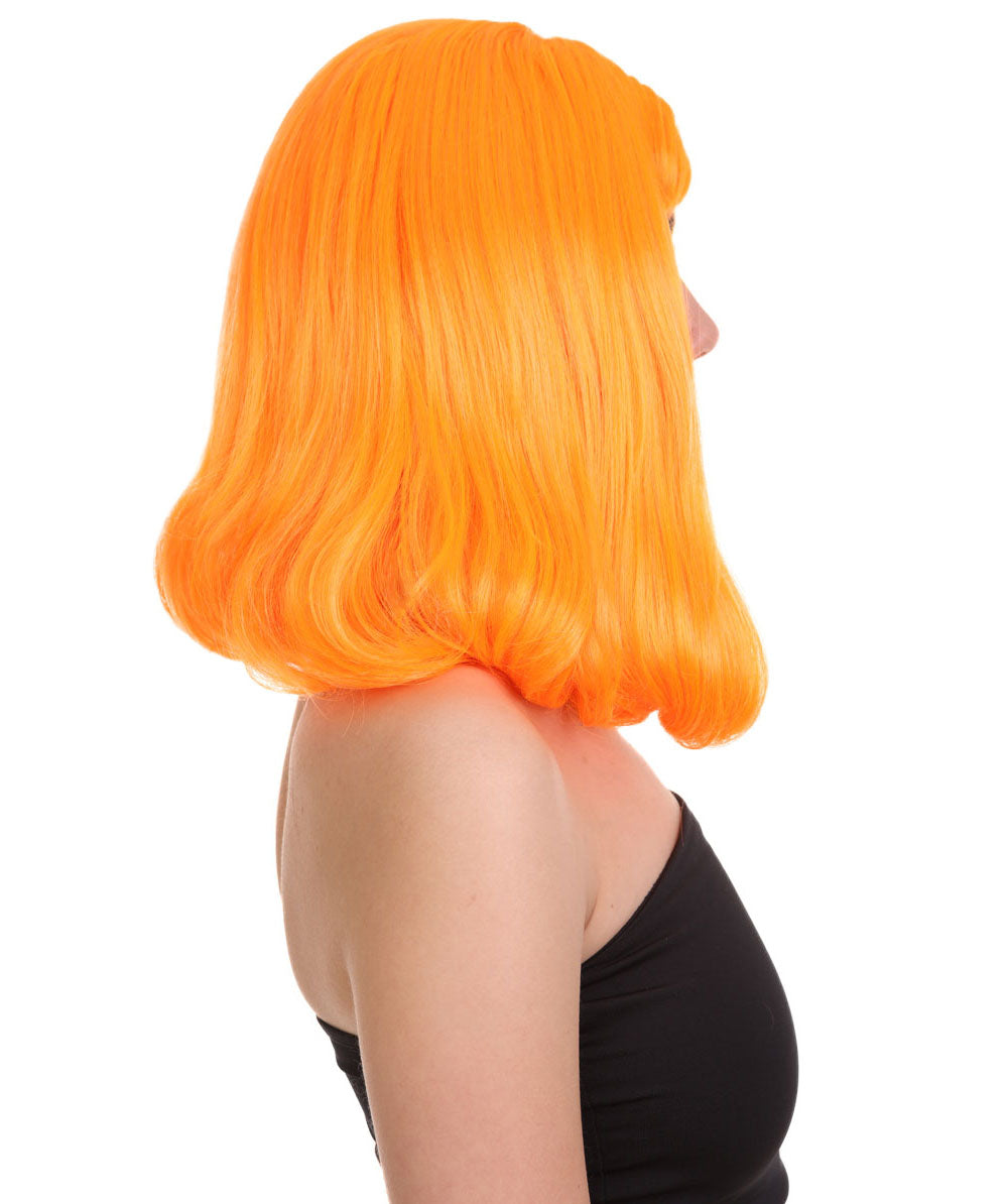 Wigs2you ハロウィン パーティー プレミアム レディース H-1271 着けやすい 快適なフィット感 パンプキン オレンジ ペイジボーイ ウィッグ