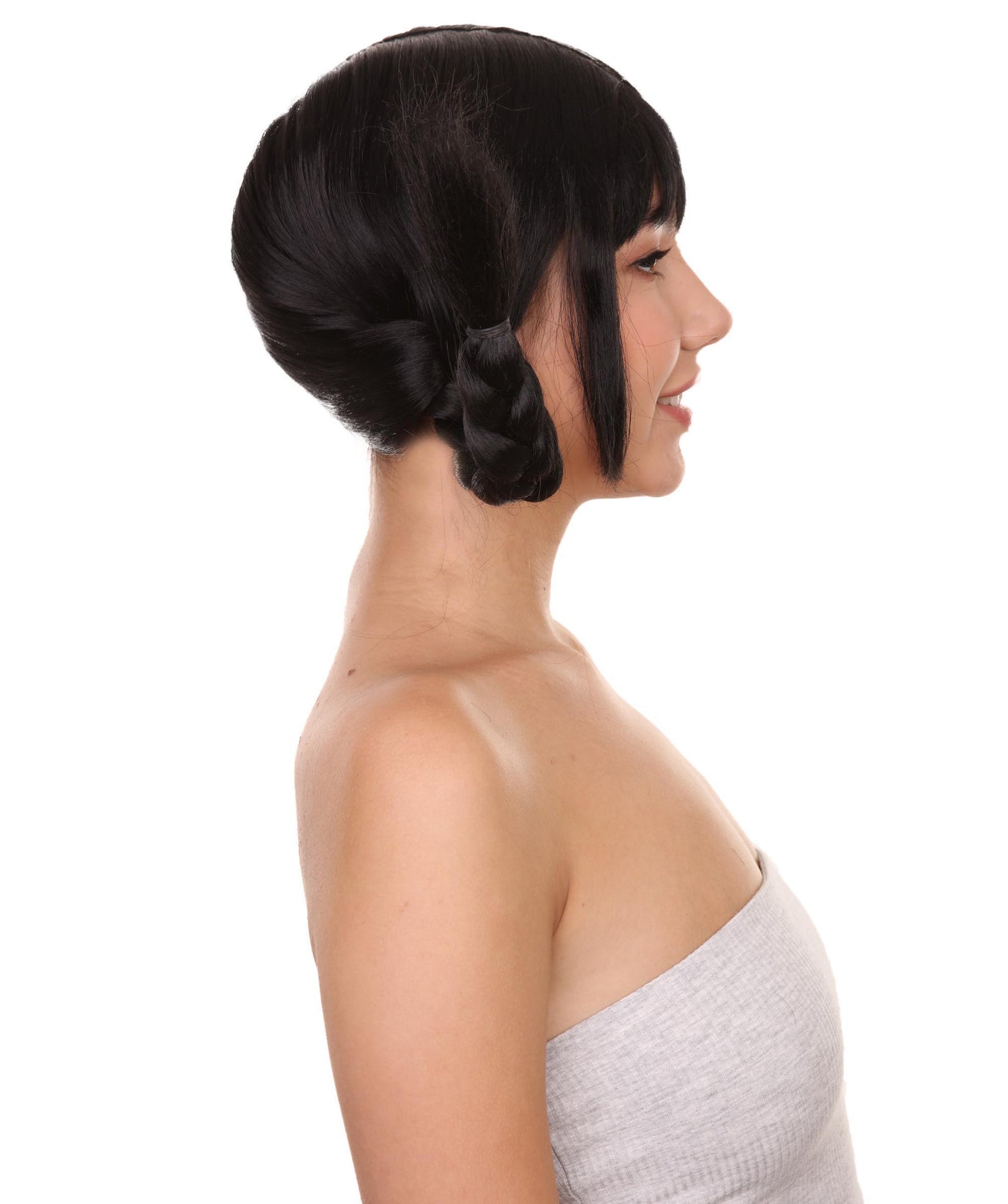 Wigs2you ハロウィン パーティー プレミアム レディース H-1654 簡単装着 とても快適 ピッピ ブラック
