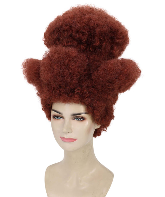 女性用 H-6226 写真撮影用 カーリーブラウン ジャンボウィッグ 難燃性合成繊維