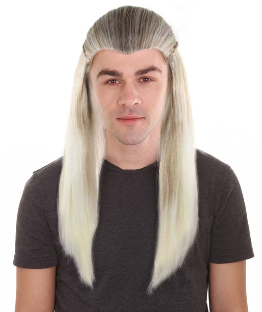 ハロウィンパーティー プレミアム メンズ H-2117 ブロンド コスプレ ウィッグ レゴラス プレミアム 通気性のあるキャプレスキャップ