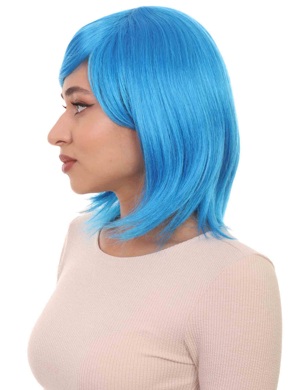 Wigs2you ハロウィン パーティー プレミアム H-1426 簡単に着用でき 快適なフィット感の女性ショート ブルーウィッグ