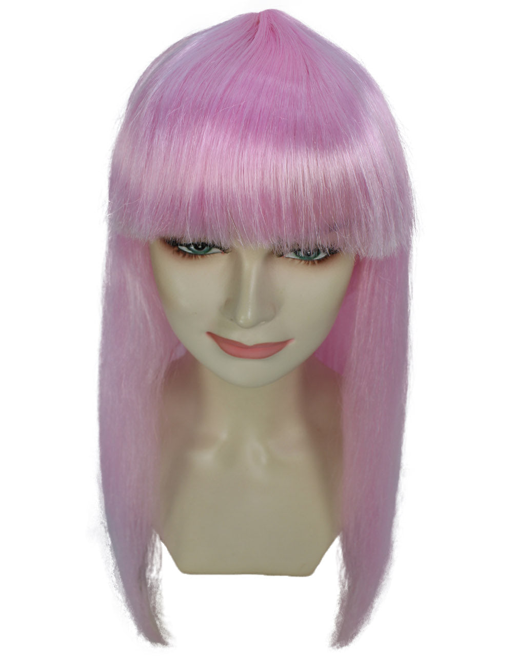ハロウィンパーティ プレミアムレディース H-5332 ピンク ロングボブ ウィッグ
