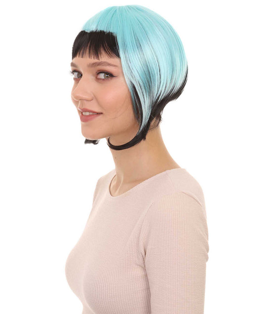 Wigs2you ハロウィンパーティ プレミアムレディース H-2032 着用しやすく とても快適 ホラーブルーブラックウィッグ