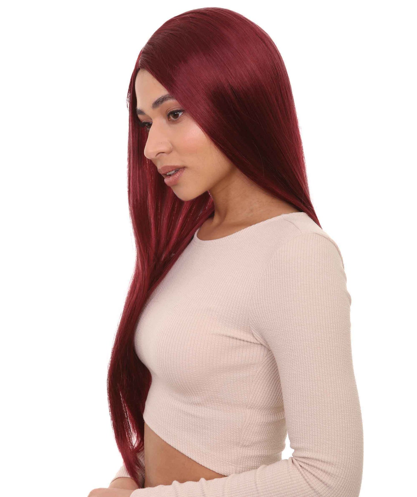 Wigs2you ハロウィンパーティープレミアム H-850 悪の花嫁 II 女性ウィッグ バーガンディカラー