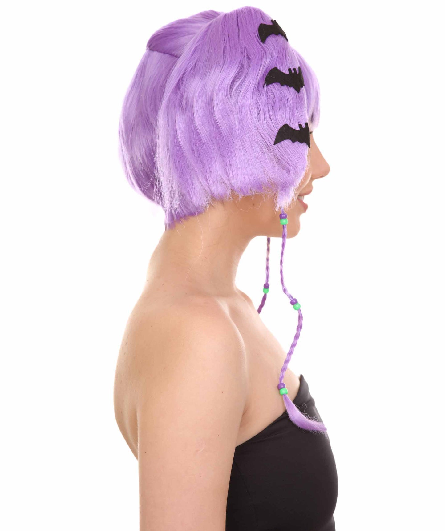 Wigs2you ハロウィンパーティープレミアム レディース H-707 バットエンジェルウィッグ ライラック色