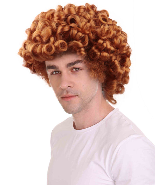 縮れたRedishブラウンかつら|赤毛かつら|割増空気を通すCaplessなキャップH-467