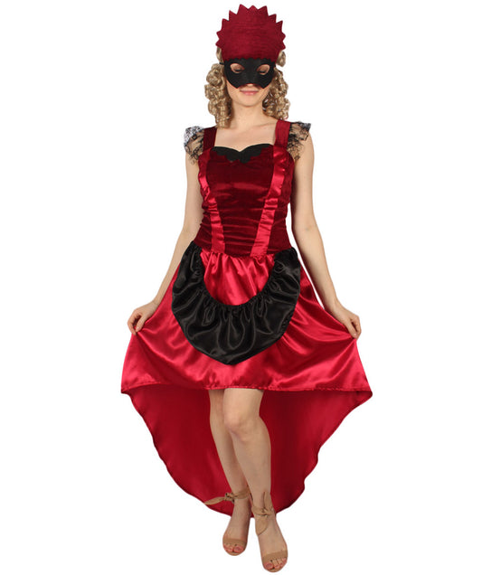 女性 JCO-439 のヴェネツィアンコスチューム レッドコスプレコスチューム