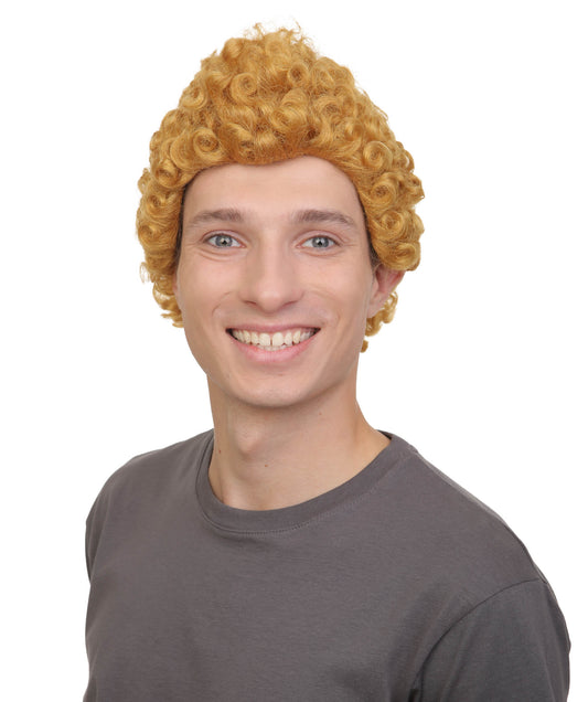 男性用 H-6039 アニメーション漫画シーモンスター映画いじめっ子友人ゴールデンブラウンウィッグ難燃性合成繊維