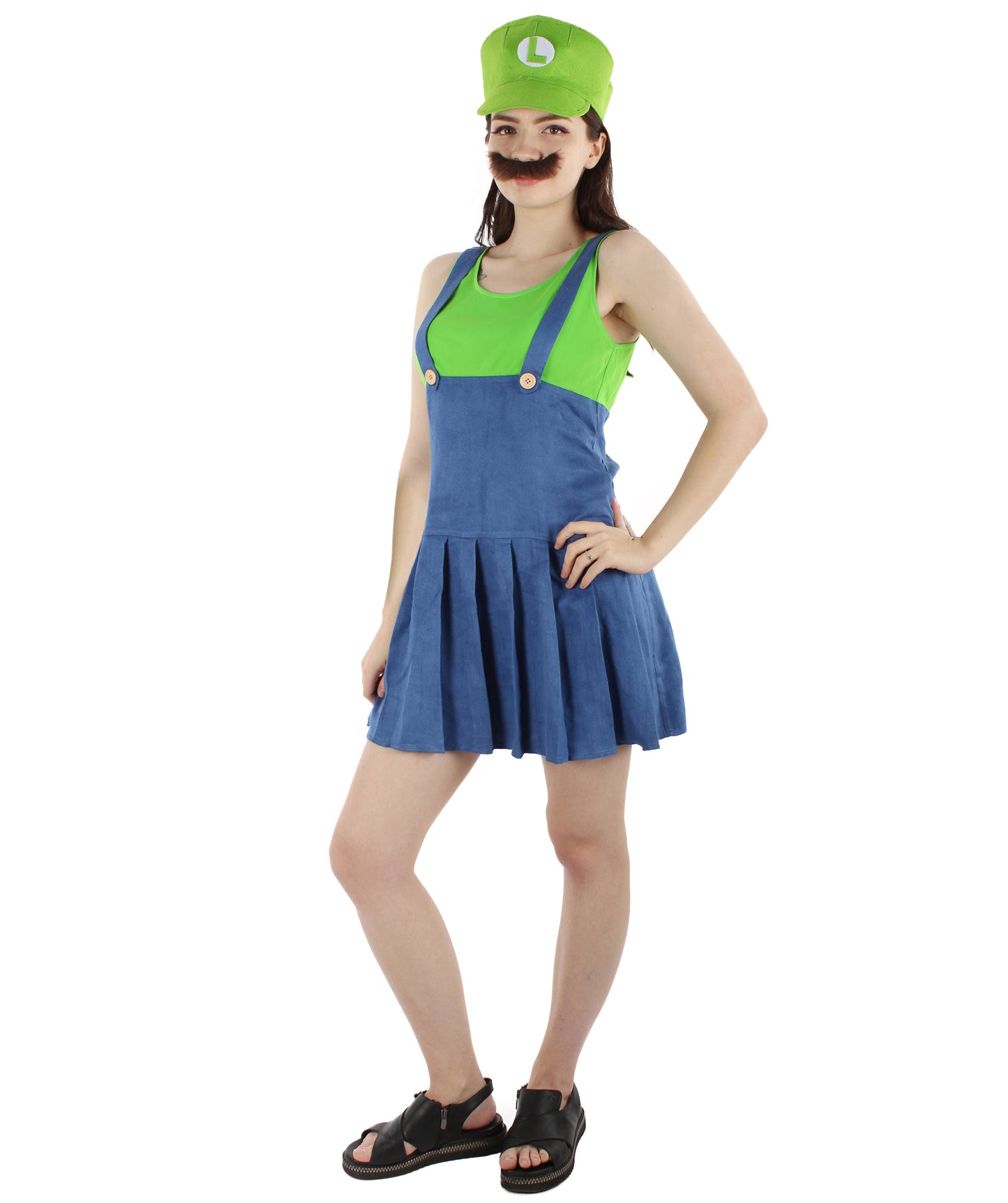 Wigs2you 大人の女性 JCO-019 配管工の衣装 グリーン コスプレ衣装