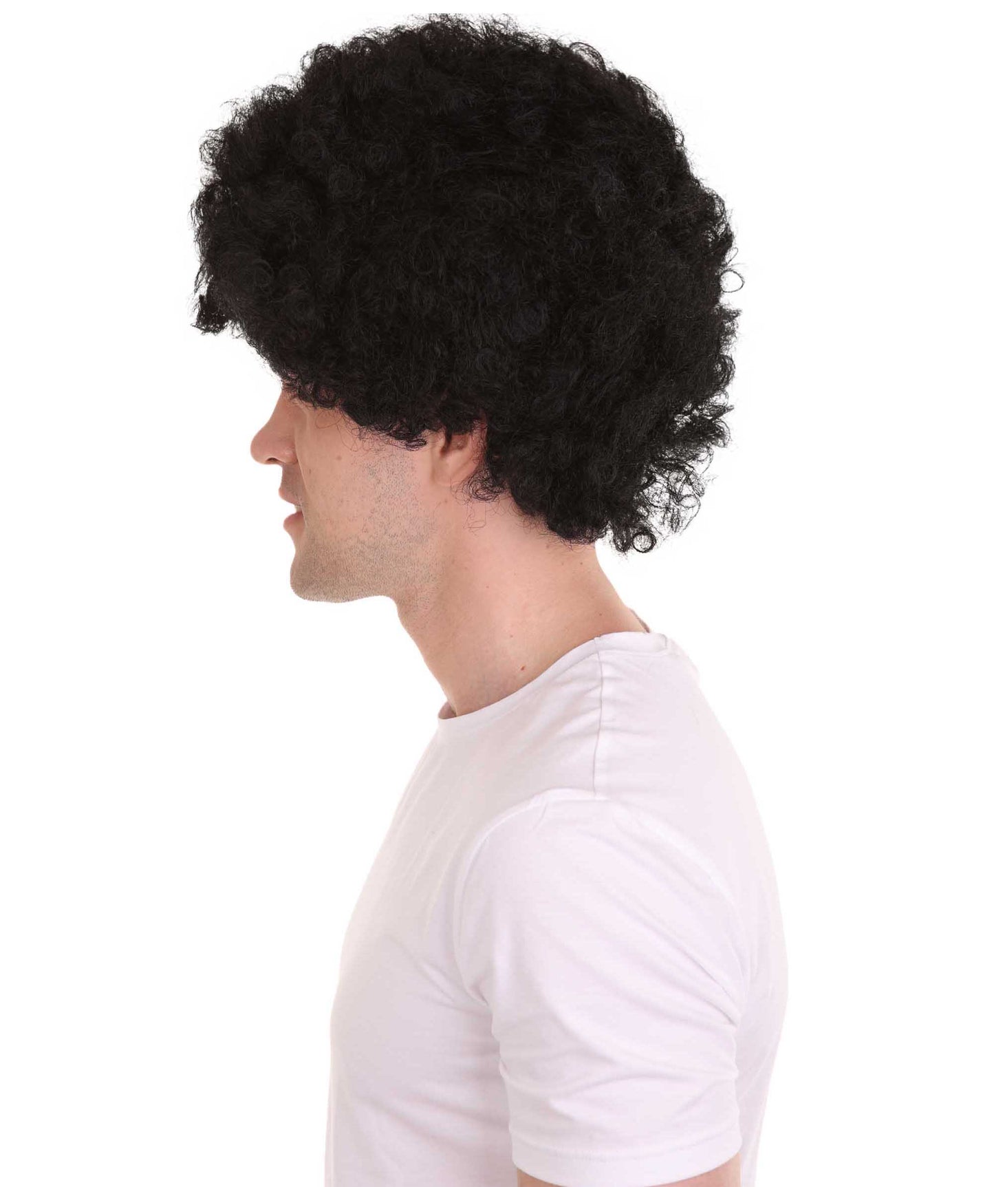 男性用 ブラック アフロ ウィッグ H-2457 ハロウィンパーティー に最適