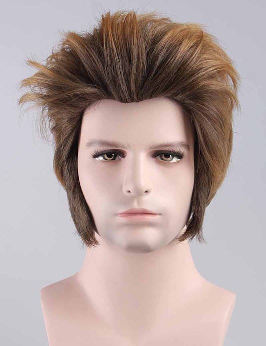 レスラーかつら|茶色のコスプレ・ハロウィンは、H-324を叱責します。